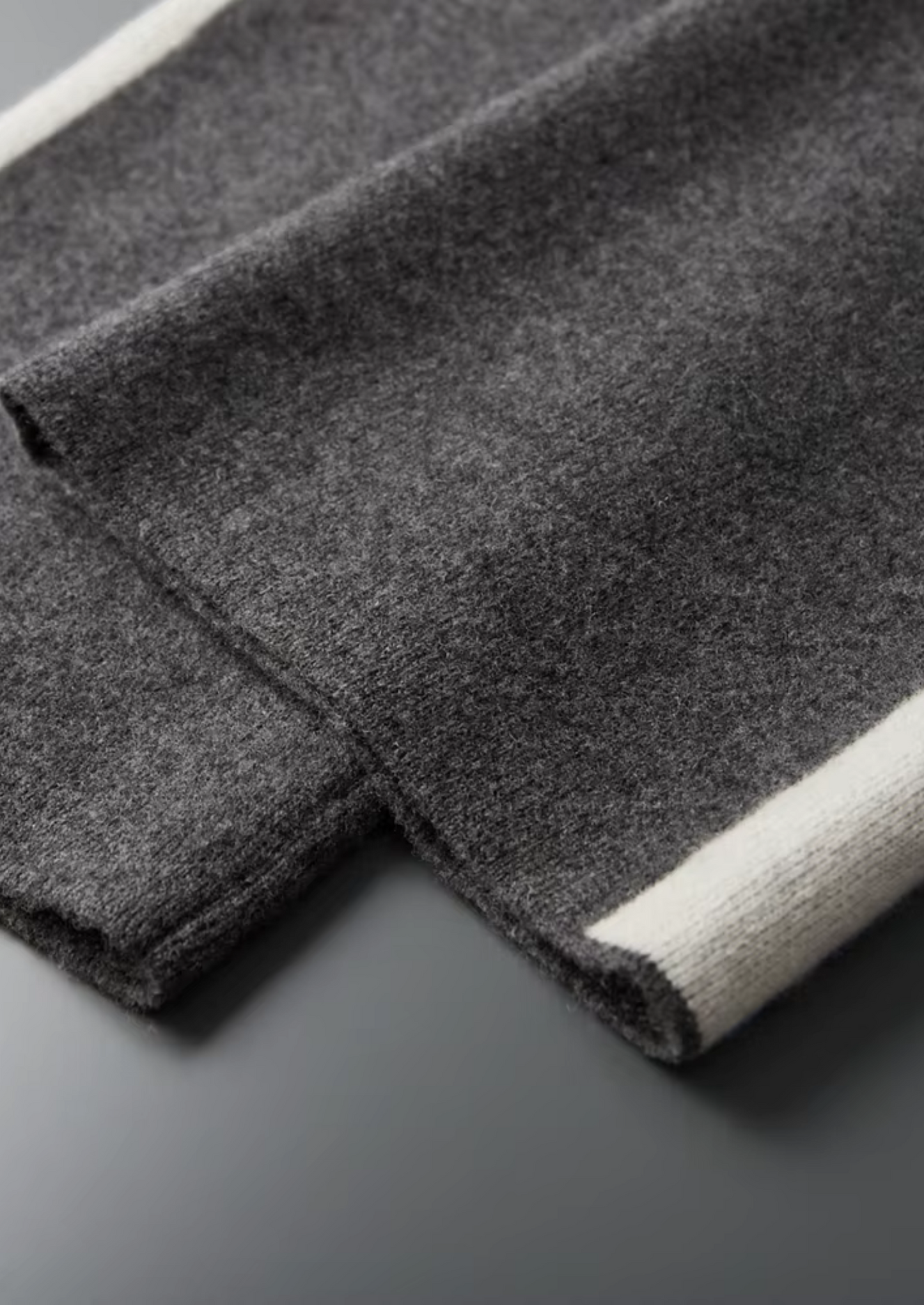Wide Leisure Trousers Grey Extra-Fine Merino Wool