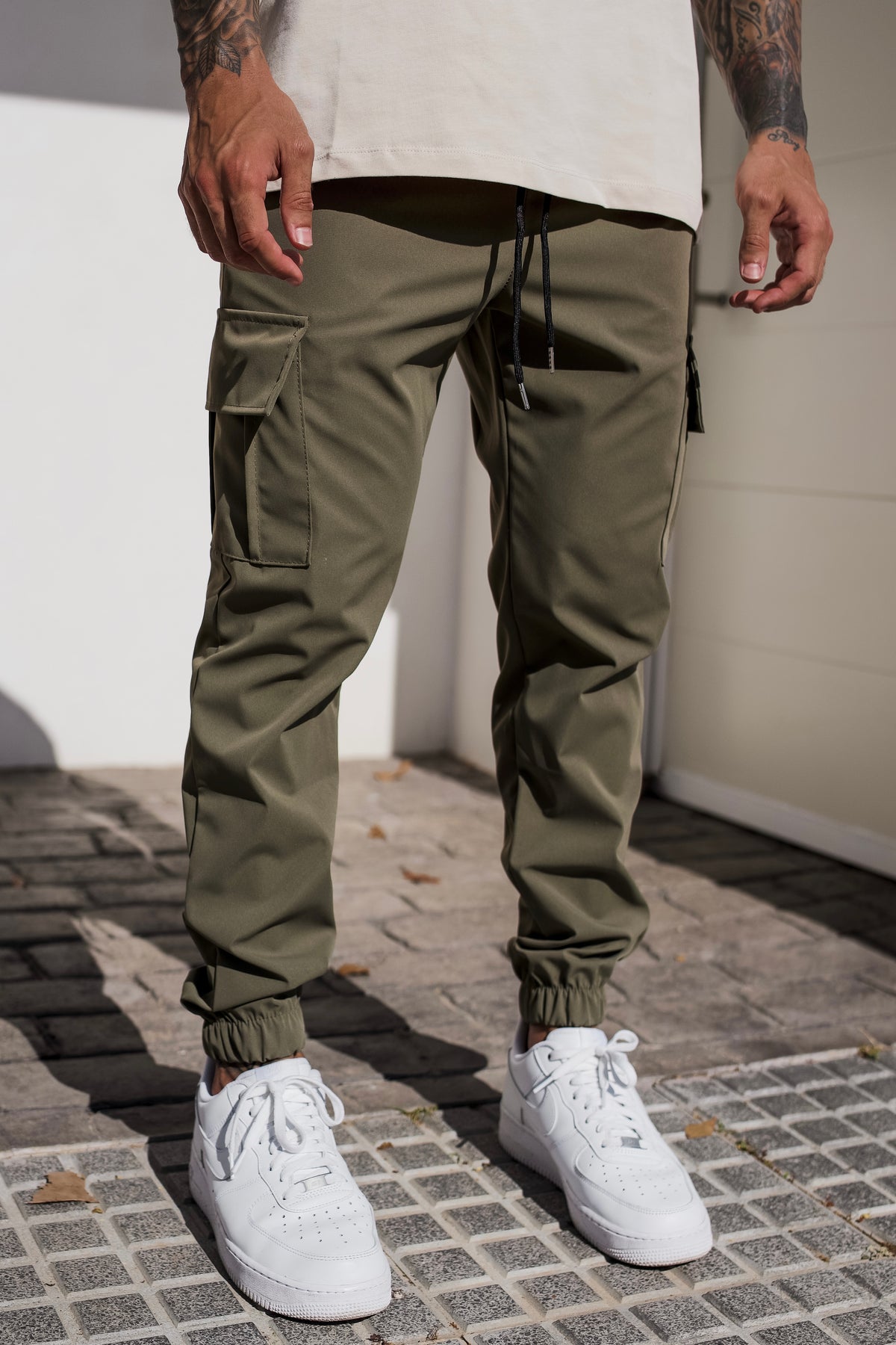 Women's Cargo Pants Black Cotton Blend 6