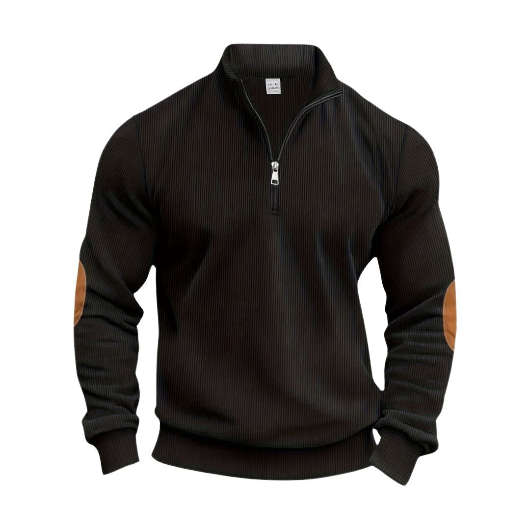 Women's Half-Zip Sweater Beige Cotton 3