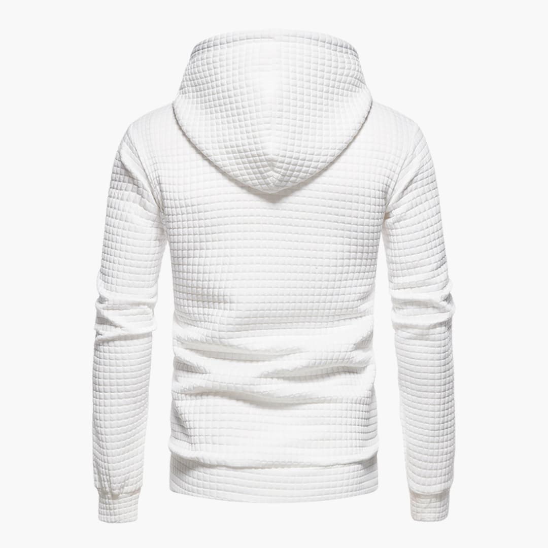 Women's Hoodie Gray Cotton Stylish Checkered Pattern 2