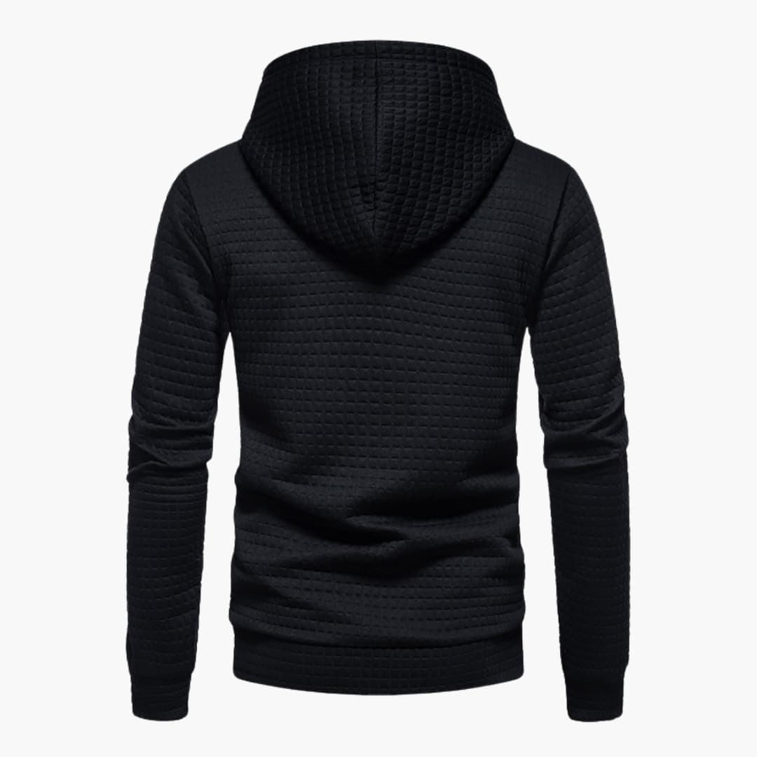 Women's Hoodie Gray Cotton Stylish Checkered Pattern 7