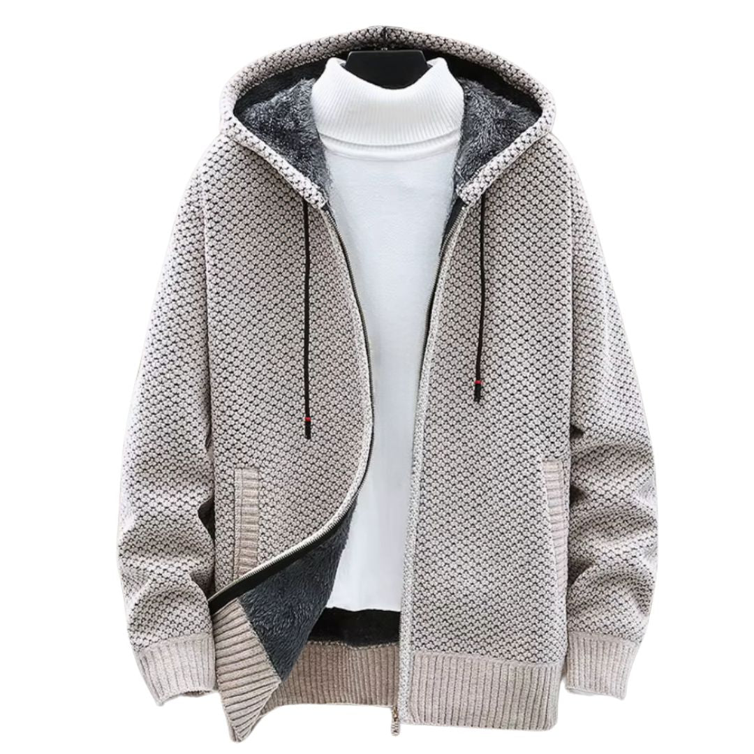 Women's Hoodie Grey Cotton Knit 0