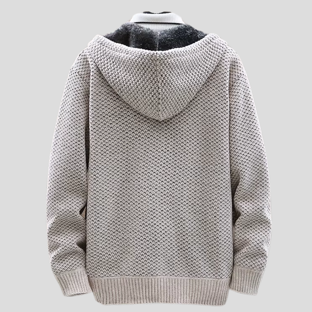 Women's Hoodie Grey Cotton Knit 1