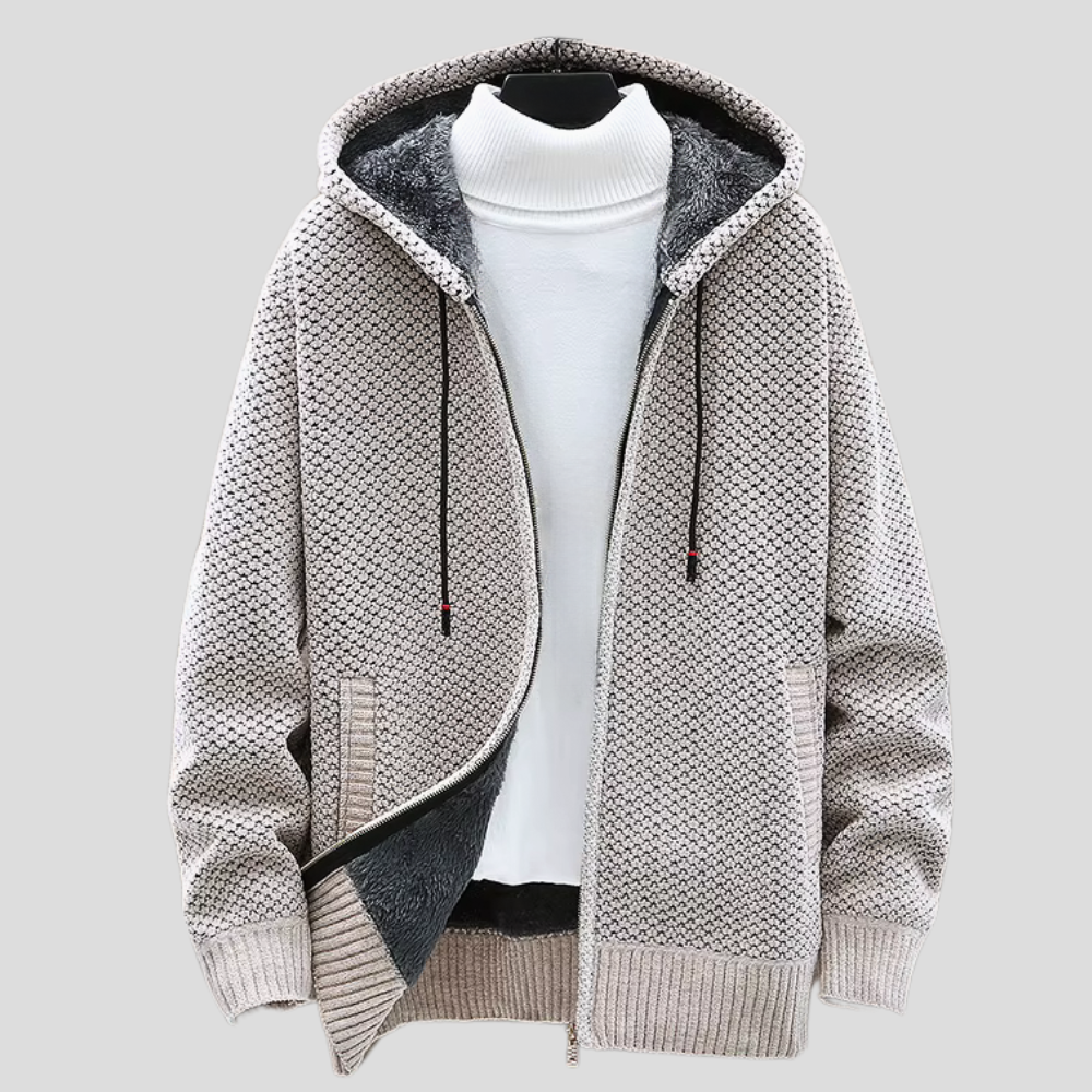 Women's Hoodie Grey Cotton Knit 2