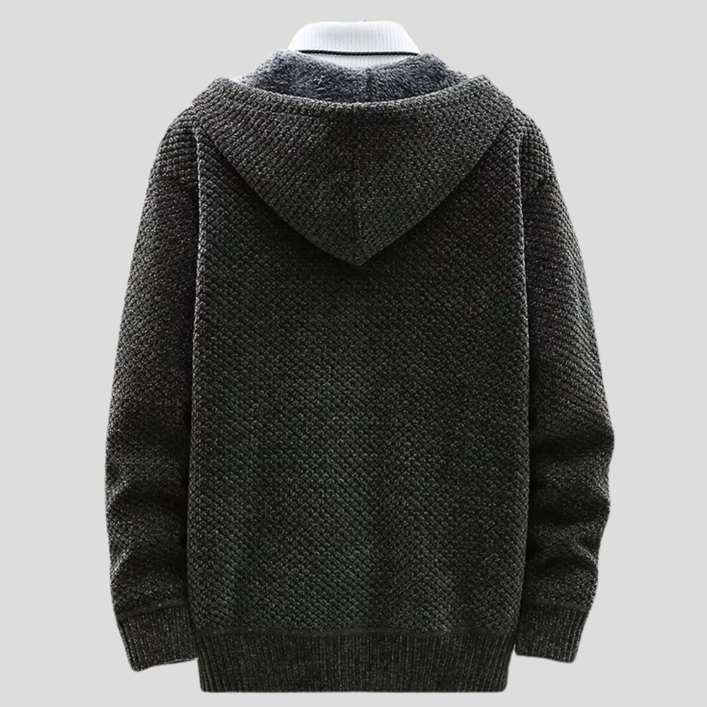 Women's Hoodie Grey Cotton Knit 4