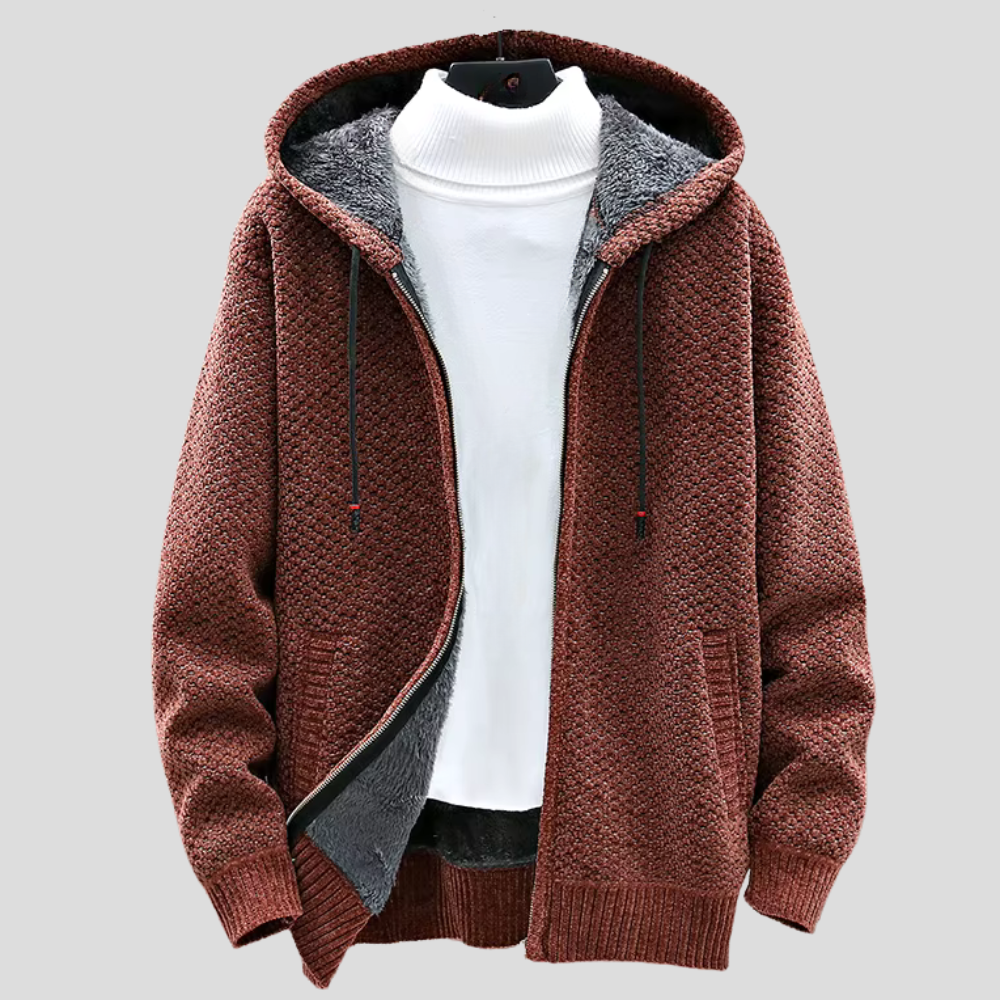 Women's Hoodie Grey Cotton Knit 5
