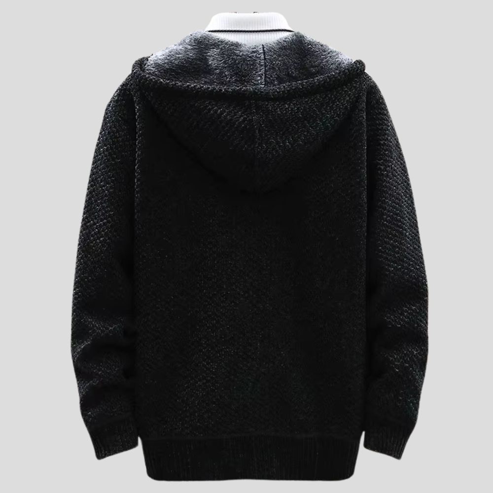 Women's Hoodie Grey Cotton Knit 8