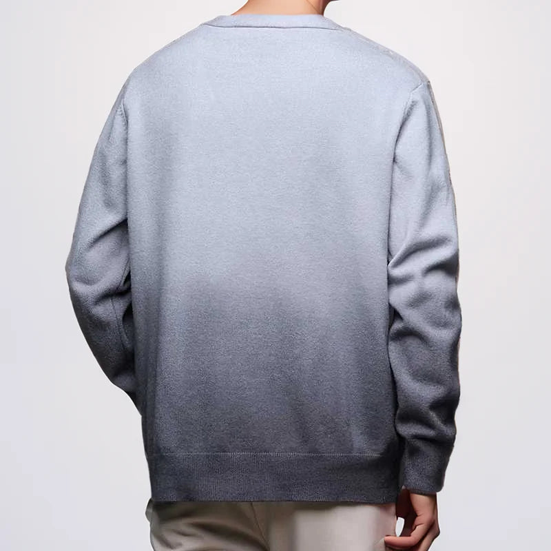 Men's Long Cardigan Ombre Viscose
