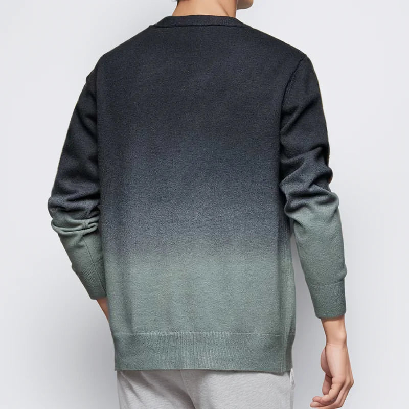 Men's Long Cardigan Ombre Viscose