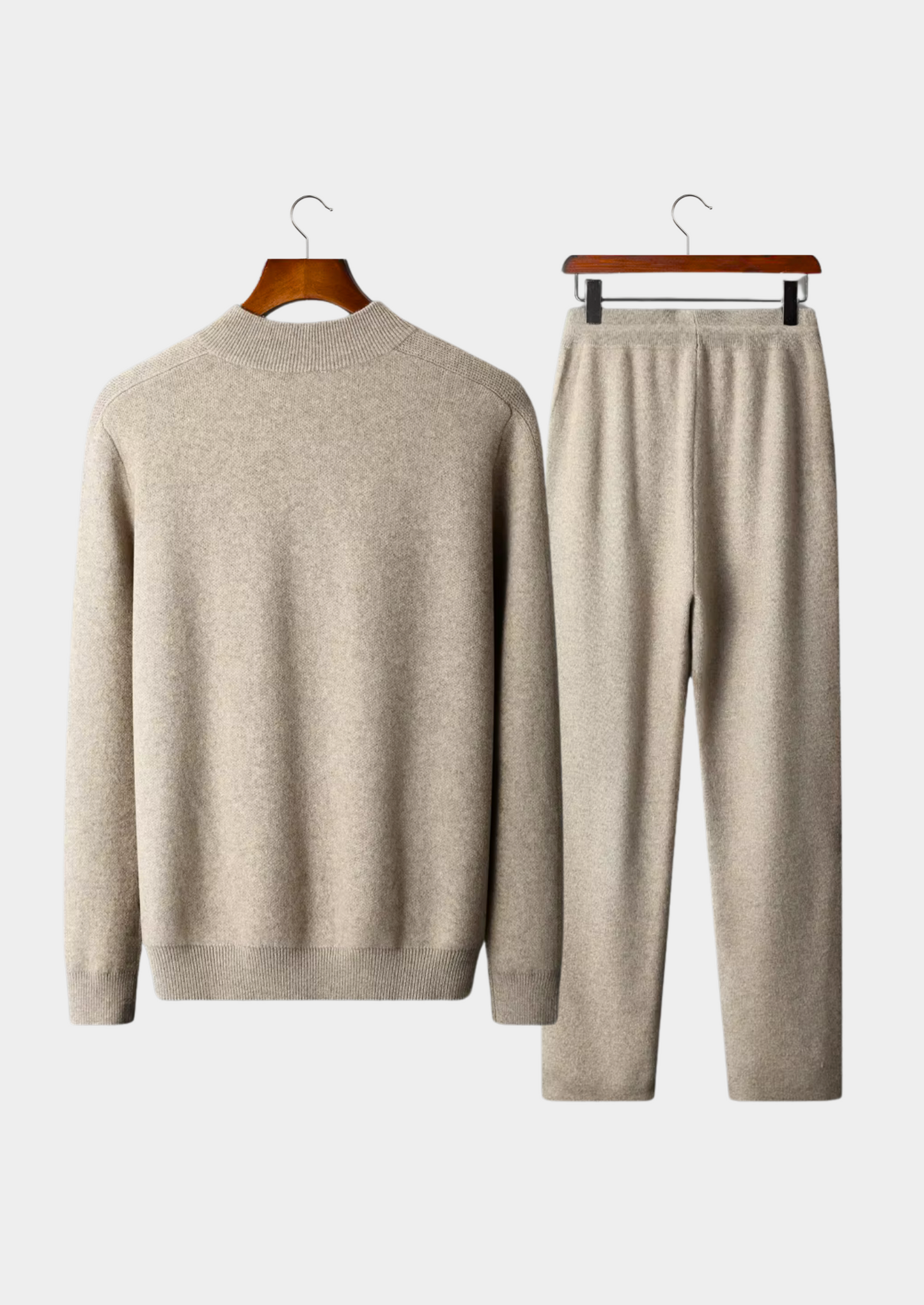 Women's Loungewear Set Beige Extra-Fine Merino Wool 1