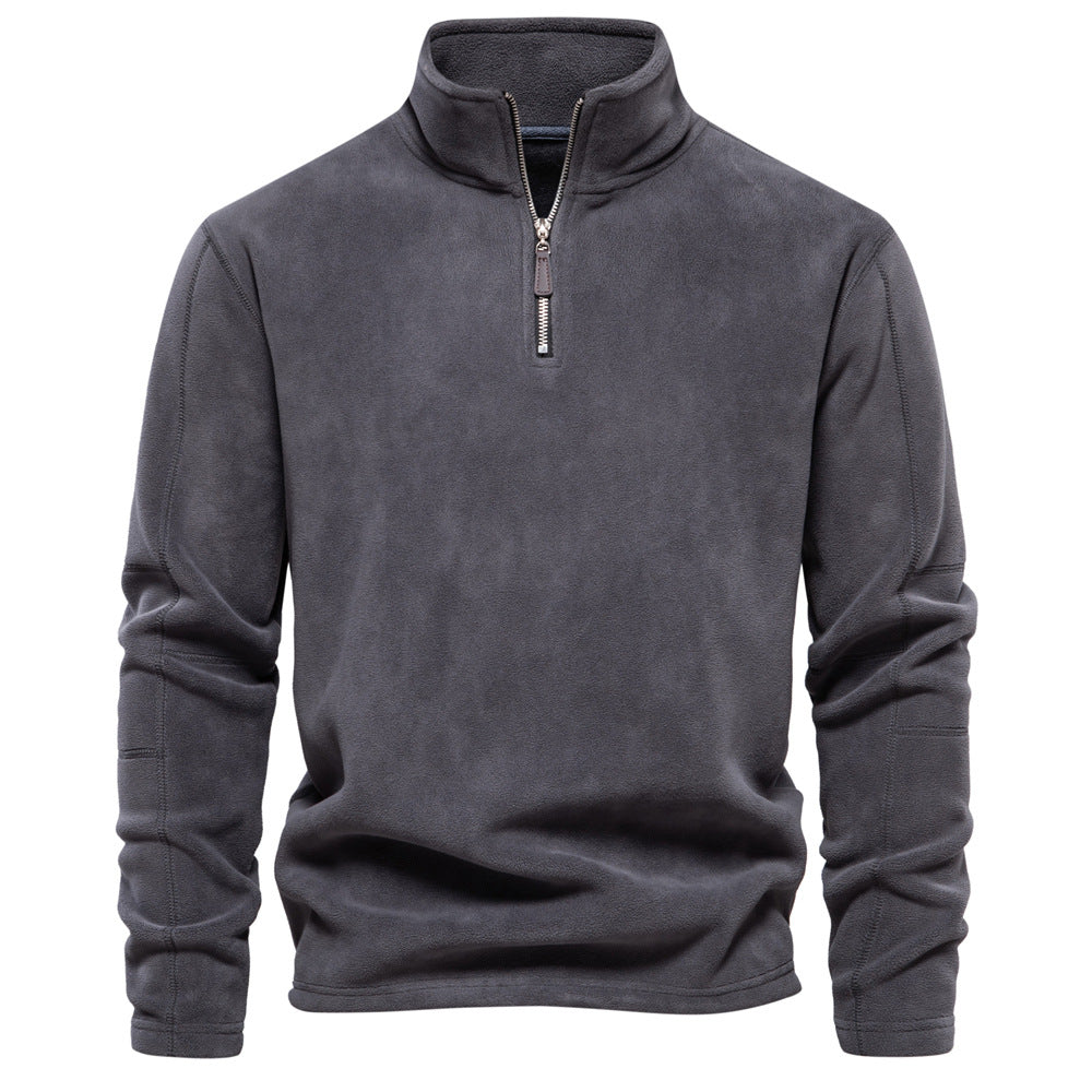 Women's Quarter Zip Sweater Grey Breathable Polyester 3