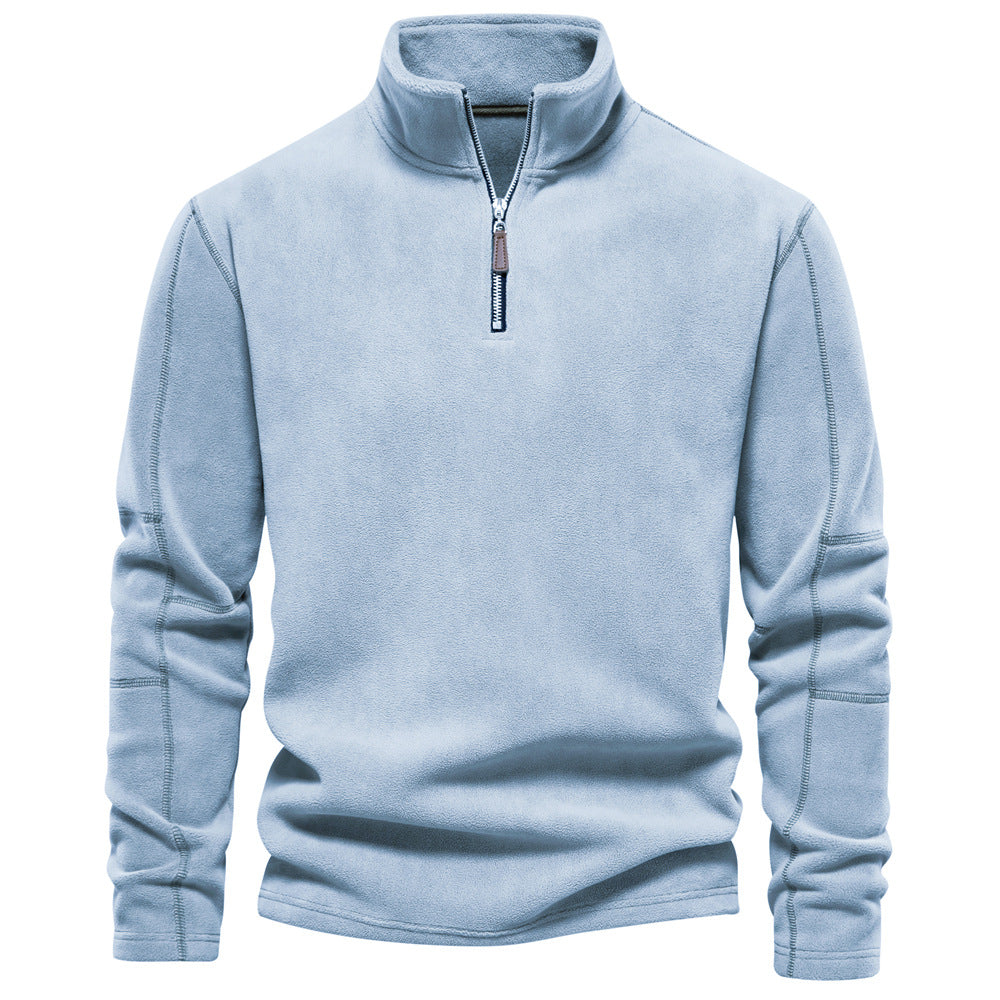 Women's Quarter Zip Sweater Grey Breathable Polyester 4
