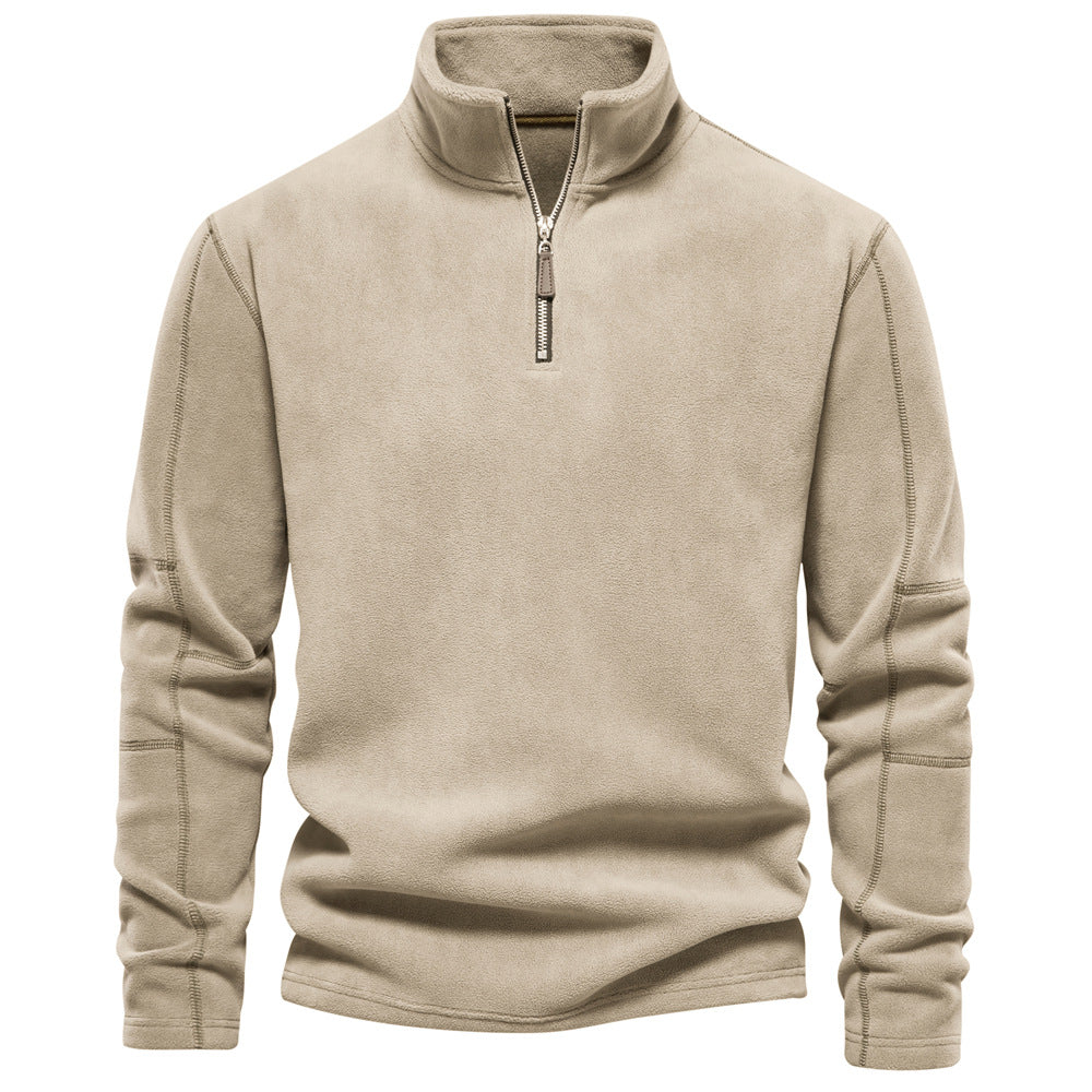 Women's Quarter Zip Sweater Grey Breathable Polyester 5