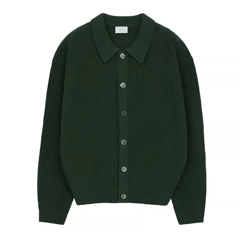 Men's Sweater Beige Heavyweight Cotton Corduroy