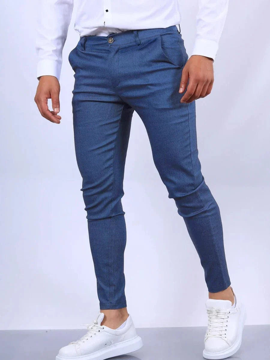 Women's Trousers Black Stretch Fabric Slim Fit 5