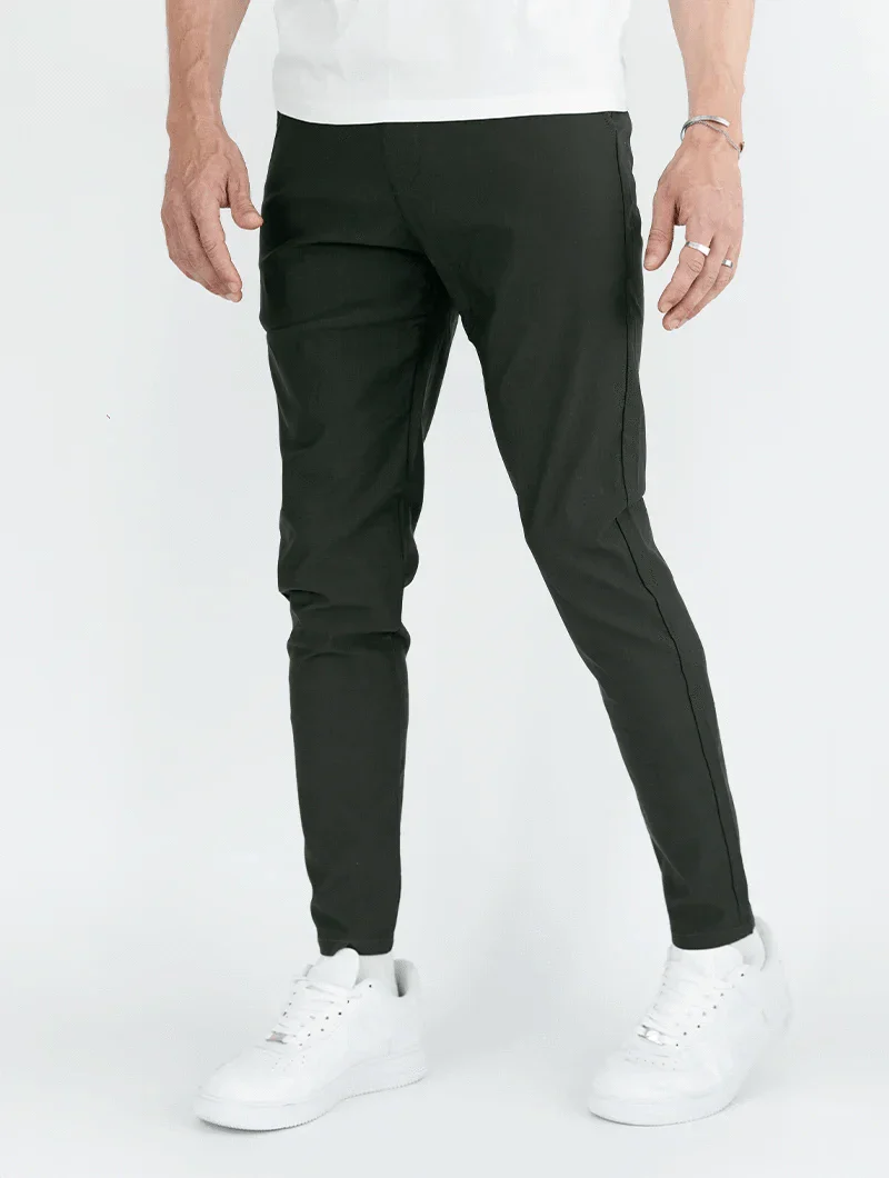 Women's Trousers Black Stretch Fabric Slim Fit 9