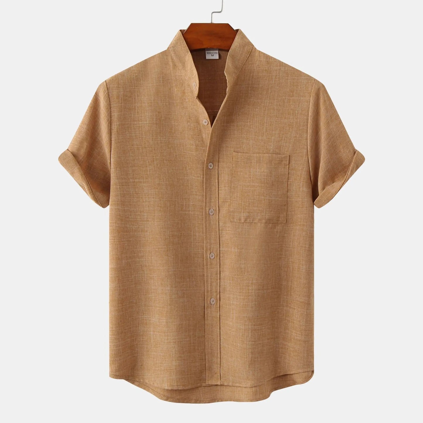 Men's White Blouse Linen Lightweight Casual Summer Top