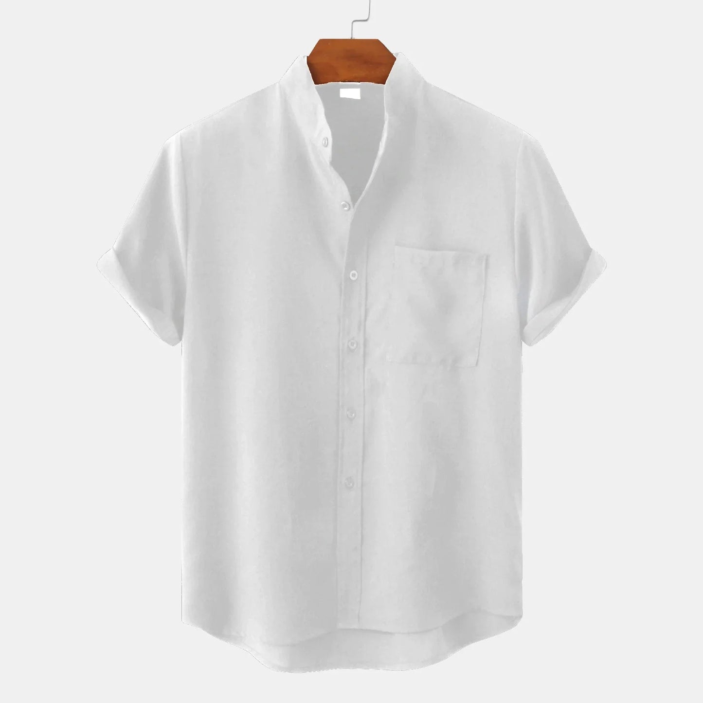 Men's White Blouse Linen Lightweight Casual Summer Top