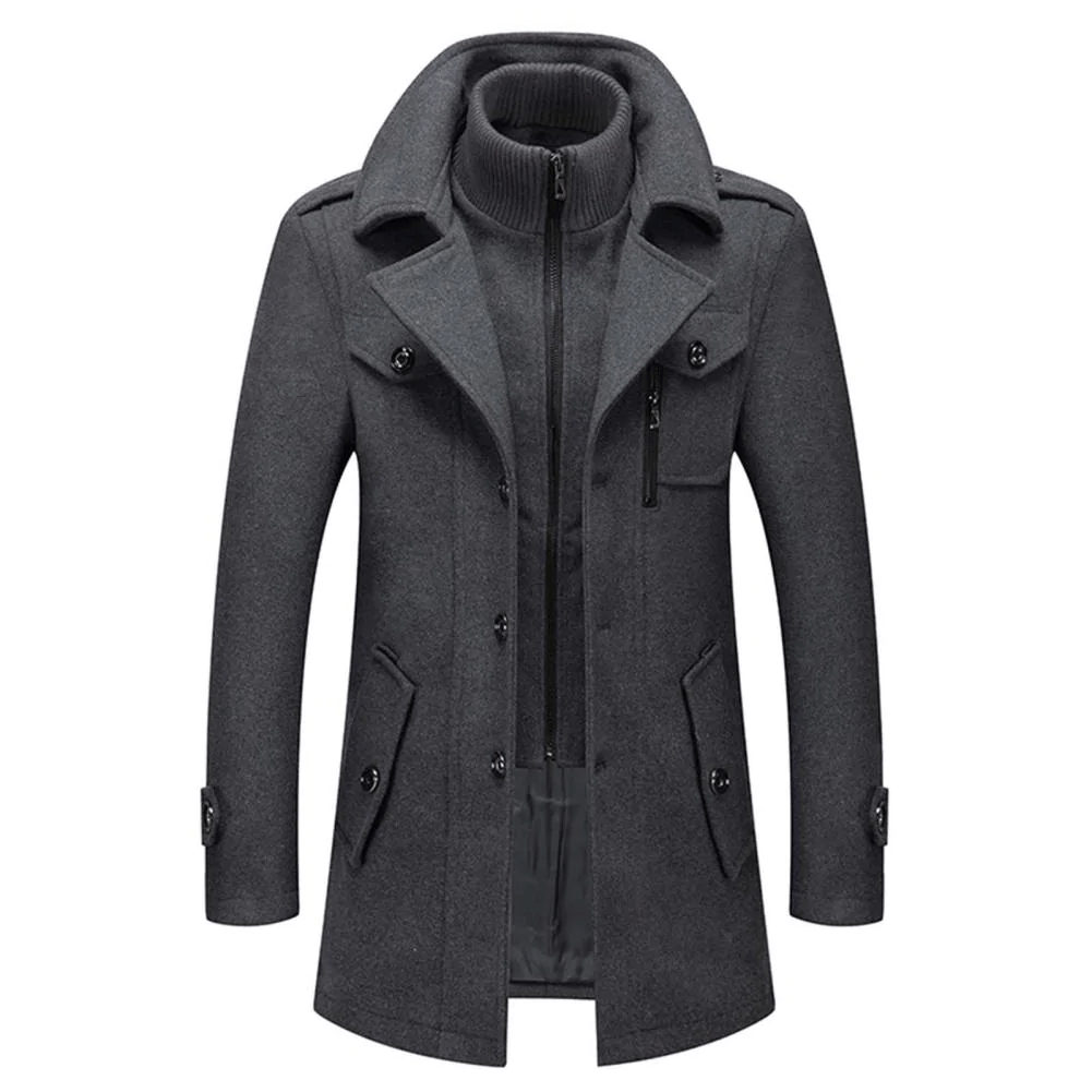Women's Winter Coat Gray Wool Blend 1