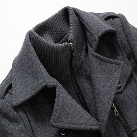Women's Winter Coat Gray Wool Blend 6