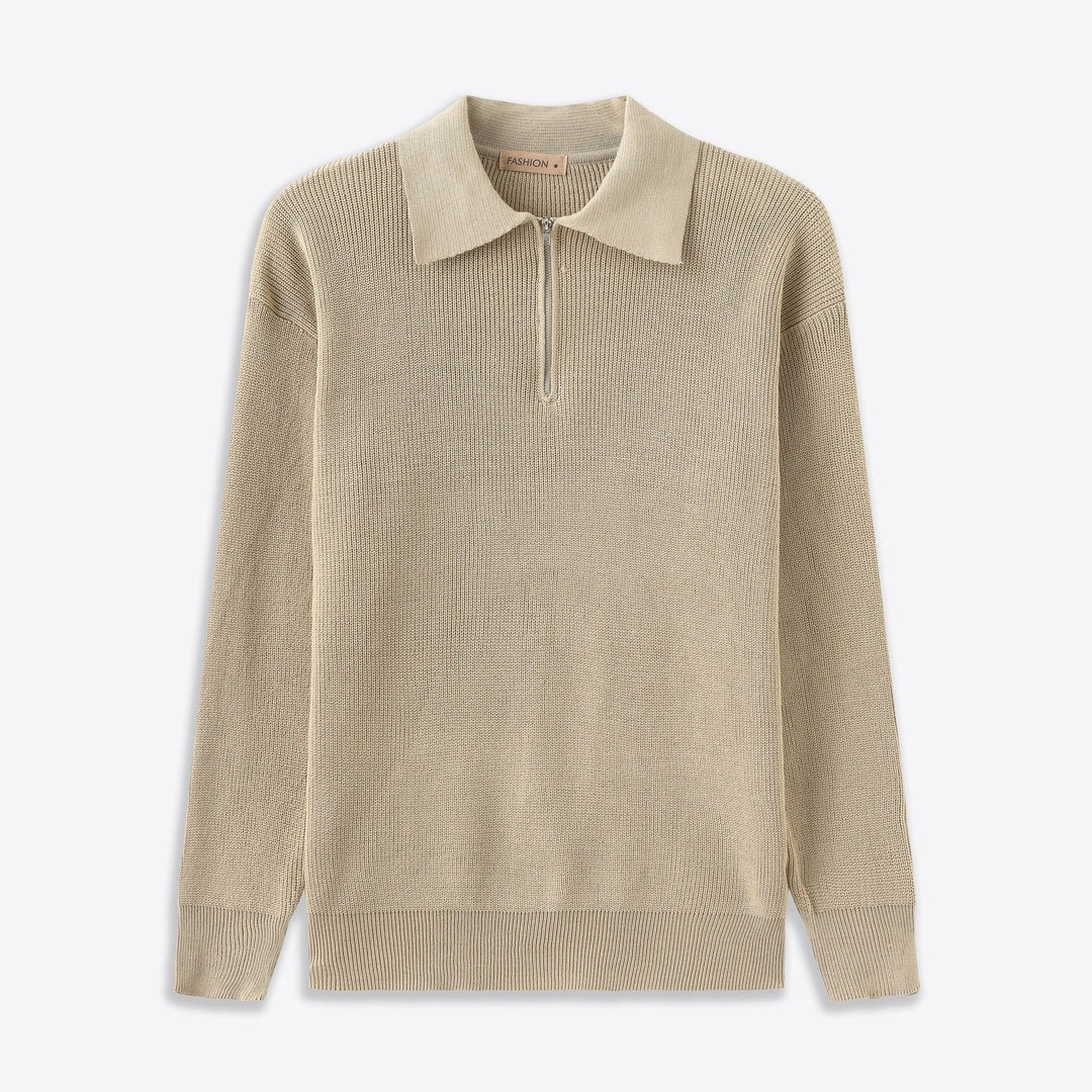 Albert - Half-Zip Sweater with Timeless Polo Collar