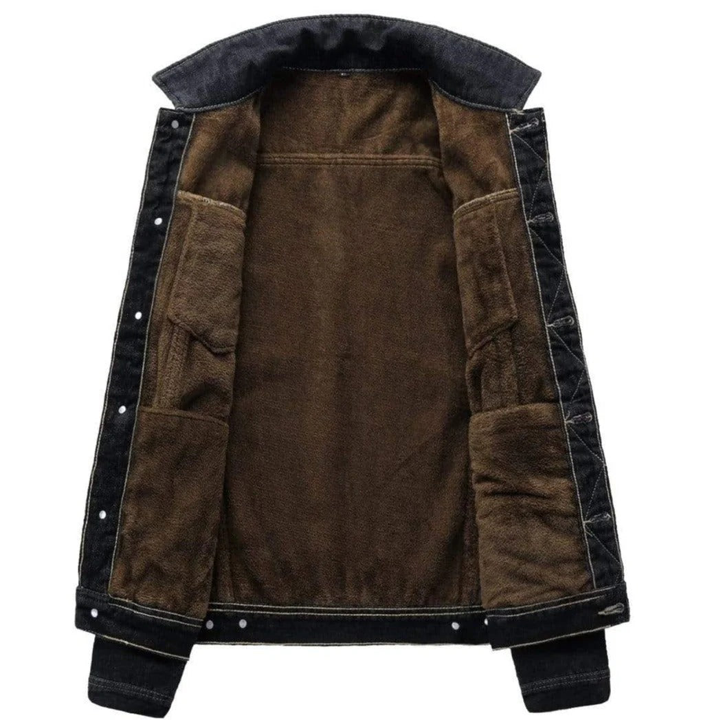 Xander - Fleece Lined Denim Jacket with Timeless Warmth