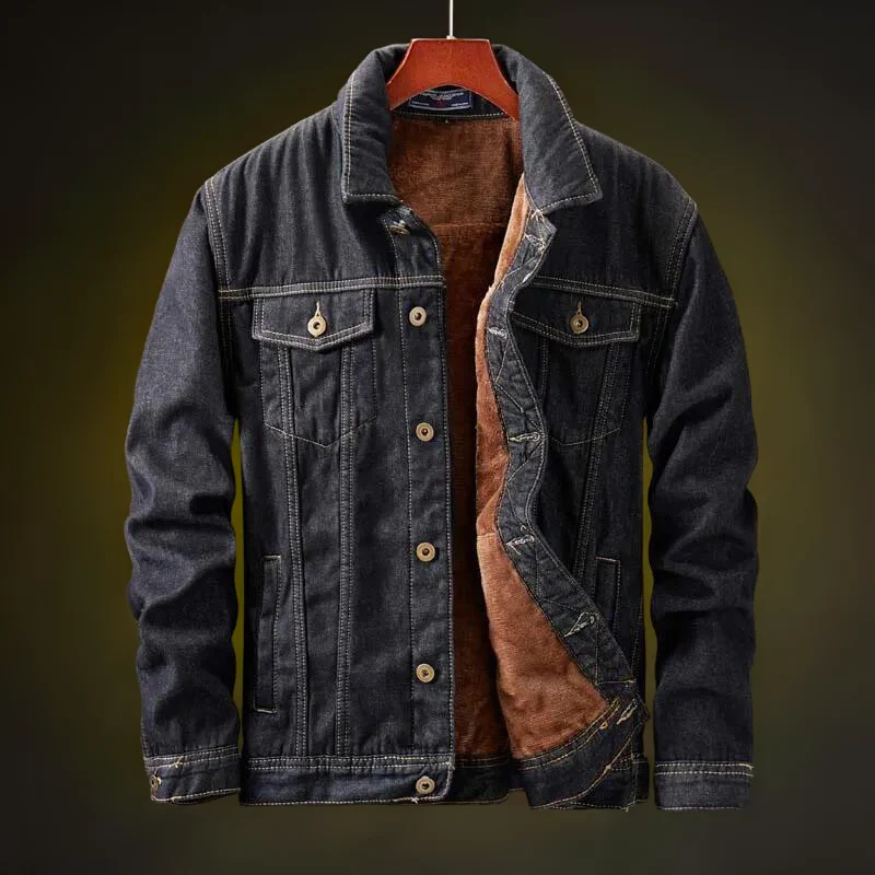 Colin - Denim Jacket with Fleece-Lined Winter Warmth