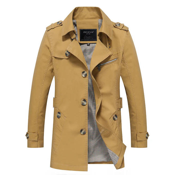 Noah - Long Waterproof Double Breasted Trench Coat