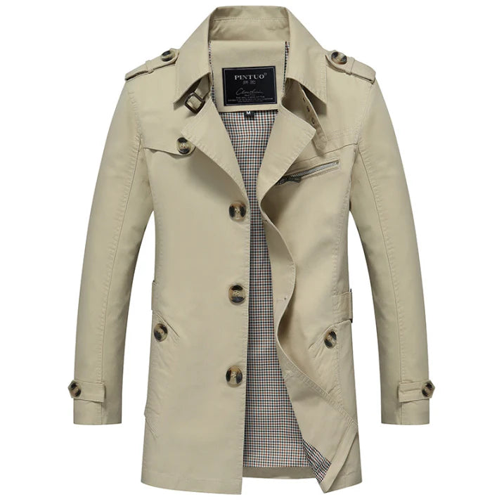 Noah - Long Waterproof Double Breasted Trench Coat