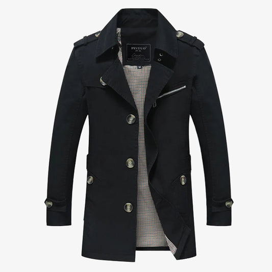 Noah - Long Waterproof Double Breasted Trench Coat