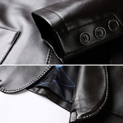 Stylish Men's Leather Jacket - Premium Quality, Classic Design, Perfect for Casual and Formal Wear, Ideal for All Seasons