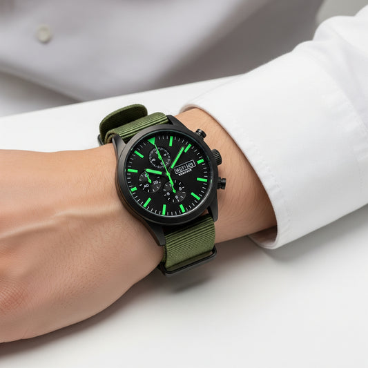 Military-Style Quartz Everyday Watch