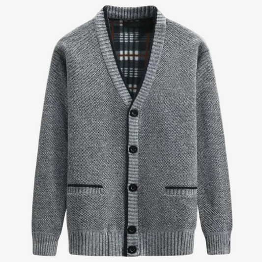 Quinton - V-Neck Knitted Cardigan for Timeless Everyday Style