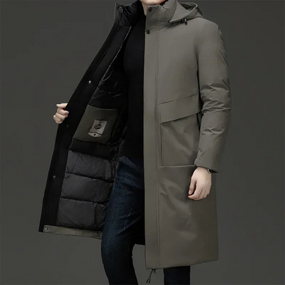 Men's Hooded Long Winter Parka - Warm, Stylish, and Waterproof Cold Weather Jacket for Ultimate Comfort and Protection