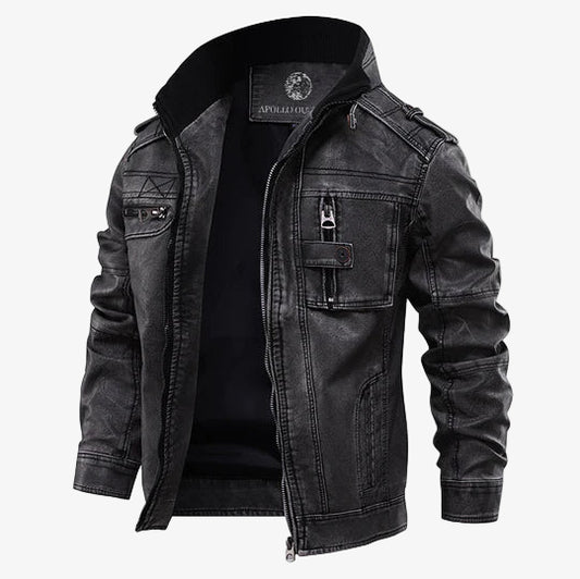 Stylish Men's Leather Jacket - Premium Quality Biker Coat for Fashion & Comfort - Perfect for All Seasons