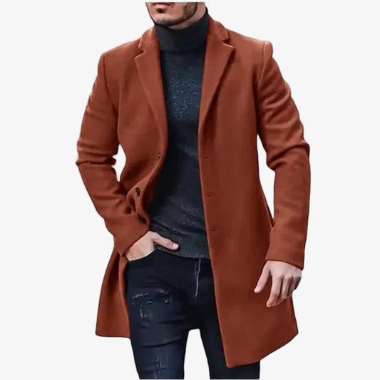 Men's Stylish Casual Winter Coat with Buttons - Warm, Trendy Outerwear for Cold Weather Fashion