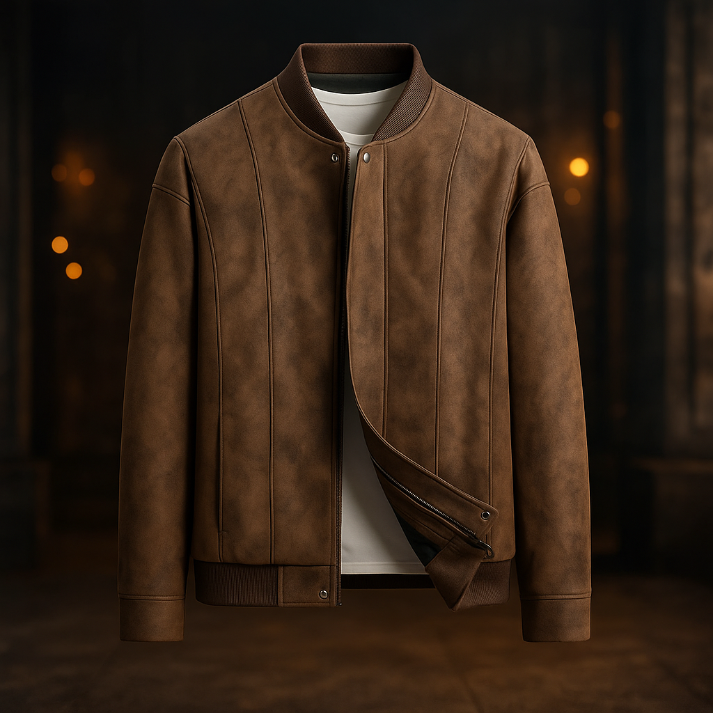 Stravon Suede Bomber Jacket