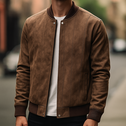 Stravon Suede Bomber Jacket