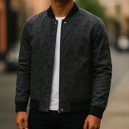 Stravon Suede Bomber Jacket