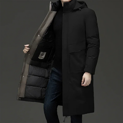 Men's Hooded Long Winter Parka - Warm, Stylish, and Waterproof Cold Weather Jacket for Ultimate Comfort and Protection