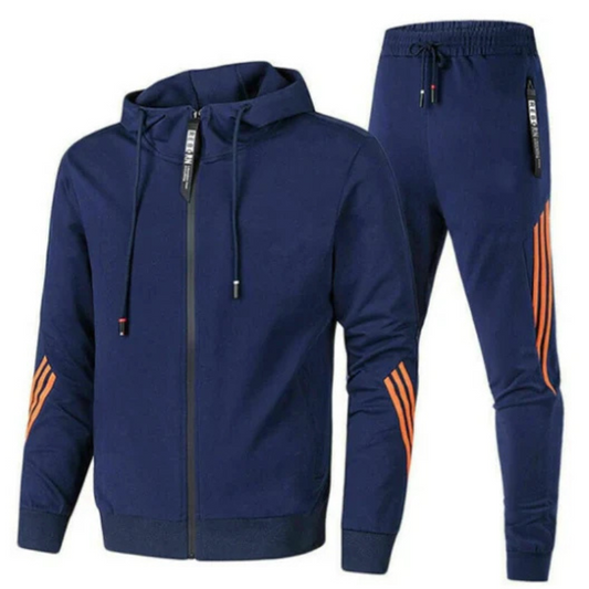 Caleb - Sporty Style Two-Piece Tracksuit Set