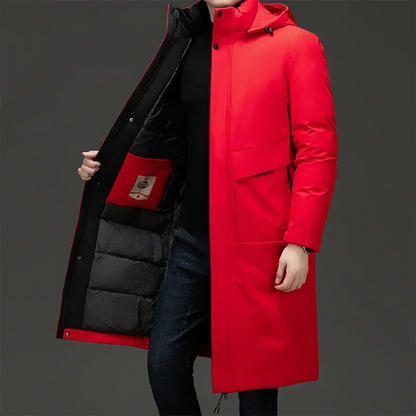 Men's Hooded Long Winter Parka - Warm, Stylish, and Waterproof Cold Weather Jacket for Ultimate Comfort and Protection