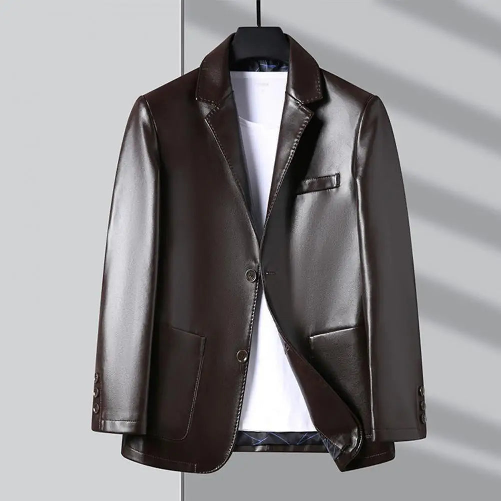 Stylish Men's Leather Jacket - Premium Quality, Classic Design, Perfect for Casual and Formal Wear, Ideal for All Seasons