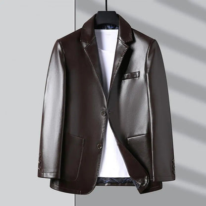 Stylish Men's Leather Jacket - Premium Quality, Classic Design, Perfect for Casual and Formal Wear, Ideal for All Seasons