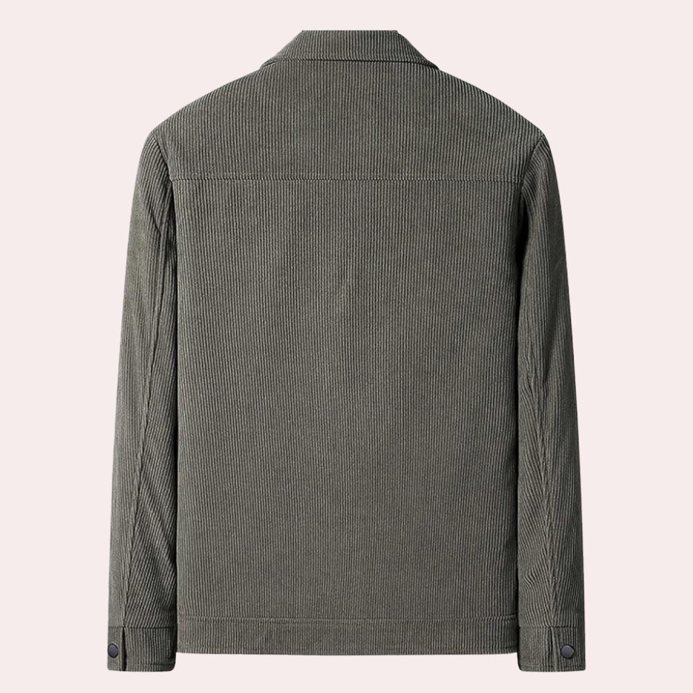Men's Corduroy Jacket with Pockets - Stylish & Comfortable Outerwear for Fall & Winter Fashion