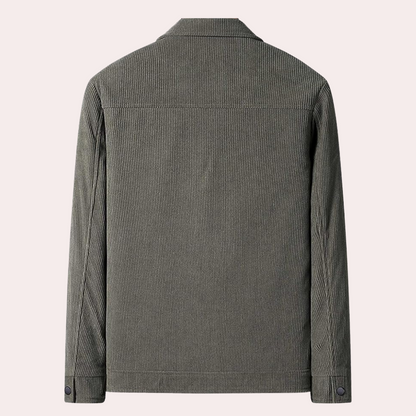 Men's Corduroy Jacket with Pockets - Stylish & Comfortable Outerwear for Fall & Winter Fashion