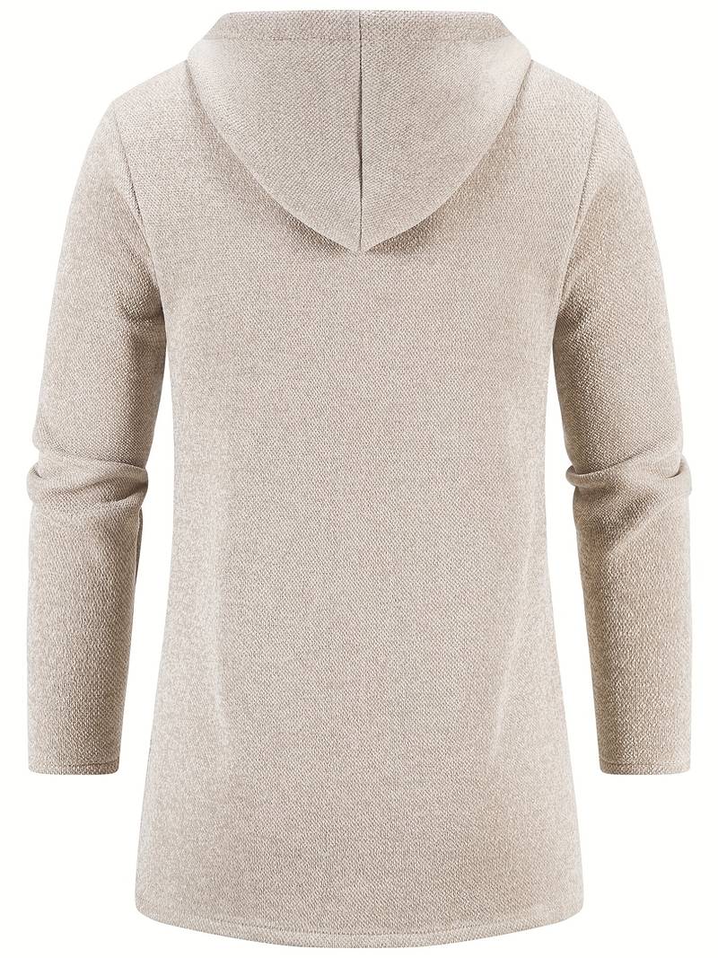 Men's Fleece-Lined Zip-Up Hoodie - Warm, Comfortable, Stylish Outerwear for Cold Weather - Perfect for Casual Wear and Outdoor Activities