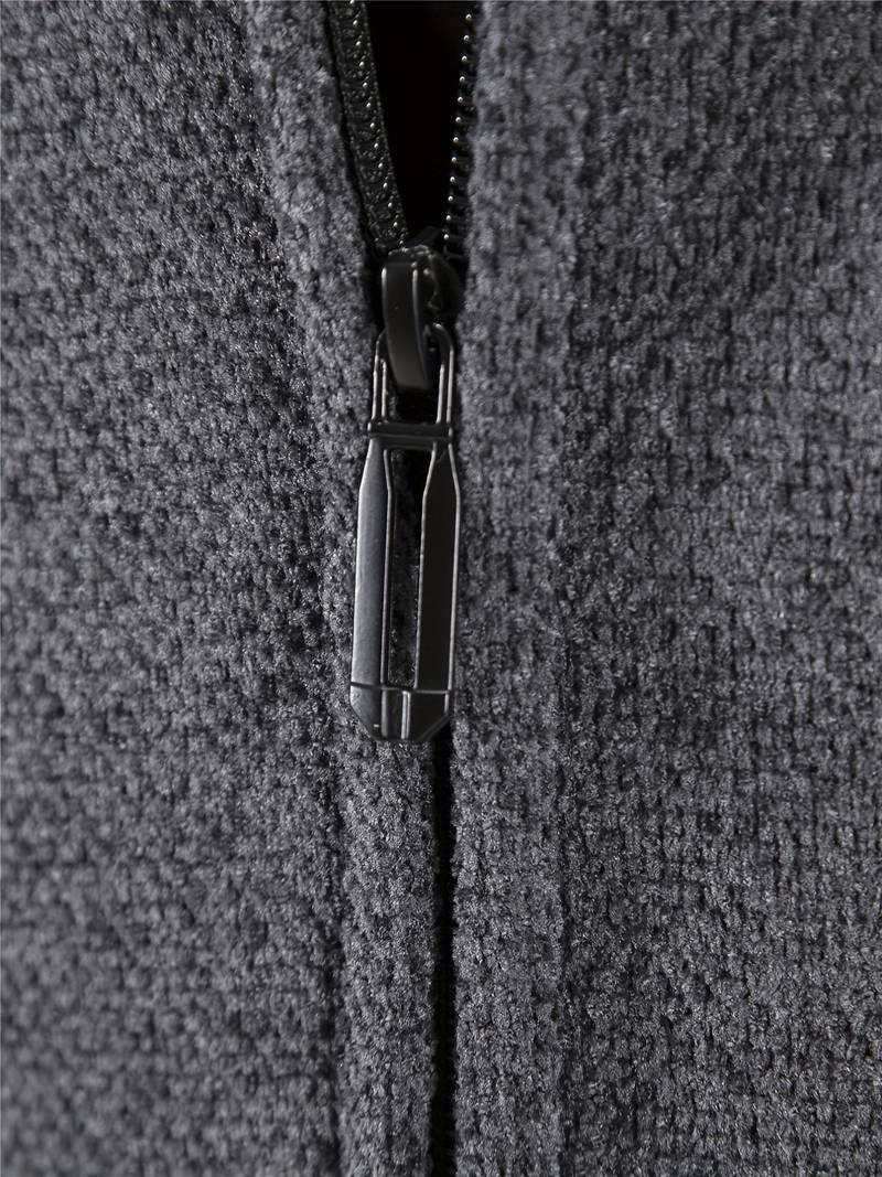 Men's Fleece-Lined Zip-Up Hoodie - Warm, Comfortable, Stylish Outerwear for Cold Weather - Perfect for Casual Wear and Outdoor Activities