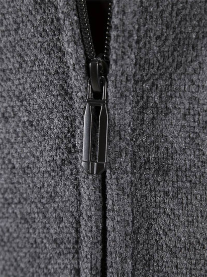 Men's Fleece-Lined Zip-Up Hoodie - Warm, Comfortable, Stylish Outerwear for Cold Weather - Perfect for Casual Wear and Outdoor Activities