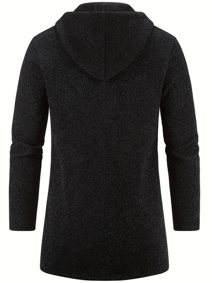 Men's Fleece-Lined Zip-Up Hoodie - Warm, Comfortable, Stylish Outerwear for Cold Weather - Perfect for Casual Wear and Outdoor Activities